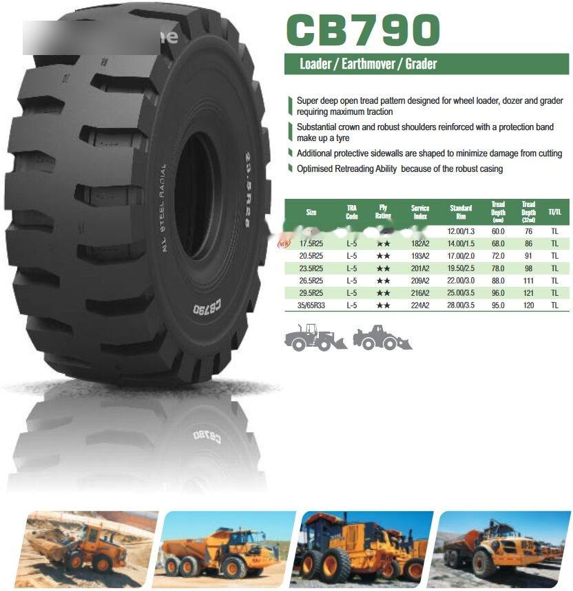 WestLake 15.5R25 CB790 ** L5 TL - Pneu de Carregadeira de rodas: foto 2 WestLake 15.5R25 CB790 ** L5 TL - Pneu de Carregadeira de rodas: foto 2