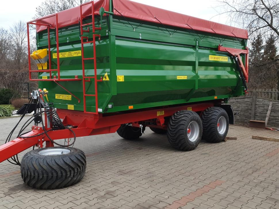 Reboque basculante agrícola nuevo Techmont Anhänger Tandemkipper / Trailer / Remorque / Rimorchio / Remolque tándem / Прицеп монолитный двухосный тандем / Przyczepa tandem PTTCW112 12 t: foto 18