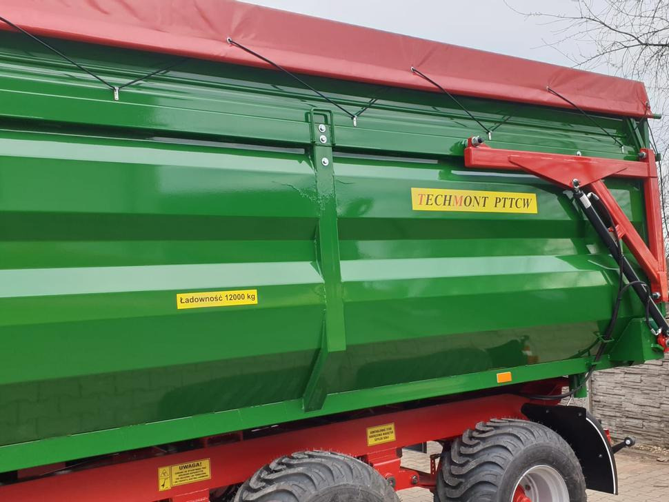 Reboque basculante agrícola nuevo Techmont Anhänger Tandemkipper / Trailer / Remorque / Rimorchio / Remolque tándem / Прицеп монолитный двухосный тандем / Przyczepa tandem PTTCW112 12 t: foto 21