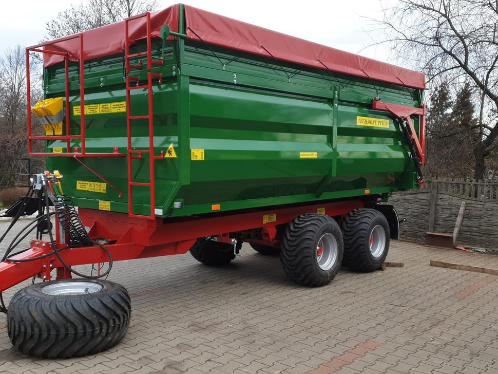Reboque basculante agrícola nuevo Techmont Anhänger Tandemkipper / Trailer / Remorque / Rimorchio / Remolque tándem / Прицеп монолитный двухосный тандем / Przyczepa tandem PTTCW112 12 t: foto 19