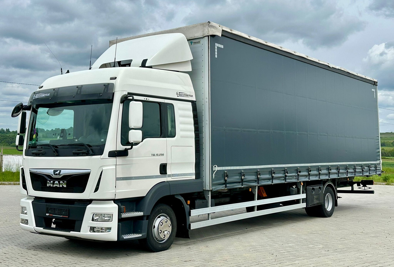 MAN TGL 12.250 / FIRANKA / 23 EUROPALETY / 9.5 M DŁUGOŚCI / NISKI PRZEBIEG / SYPIALKA / 2020 ROK - Caminhão com lona: foto 2 MAN TGL 12.250 / FIRANKA / 23 EUROPALETY / 9.5 M DŁUGOŚCI / NISKI PRZEBIEG / SYPIALKA / 2020 ROK - Caminhão com lona: foto 2
