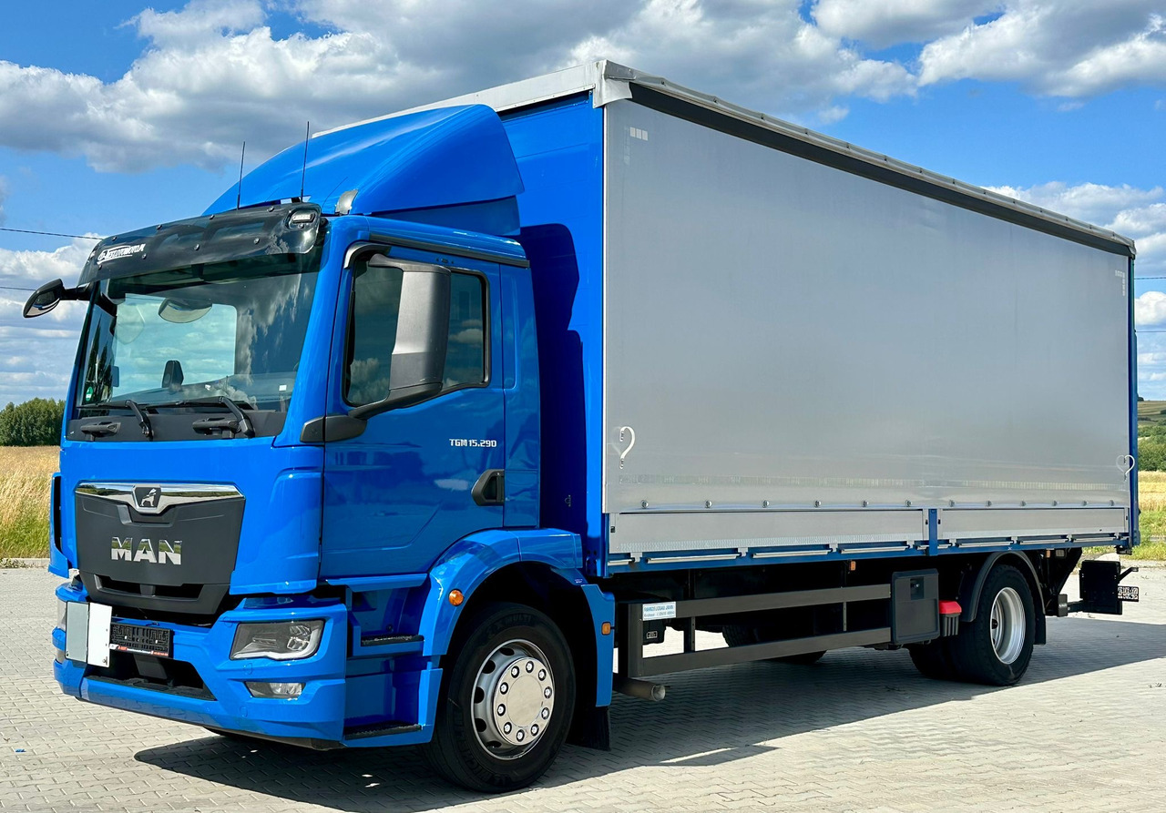 MAN TGM 15.290 / FIRANKA / WINDA / AUTOMAT / 2021 ROK / 18 EUROPALET / 15 T DMC - Caminhão com lona: foto 2 MAN TGM 15.290 / FIRANKA / WINDA / AUTOMAT / 2021 ROK / 18 EUROPALET / 15 T DMC - Caminhão com lona: foto 2