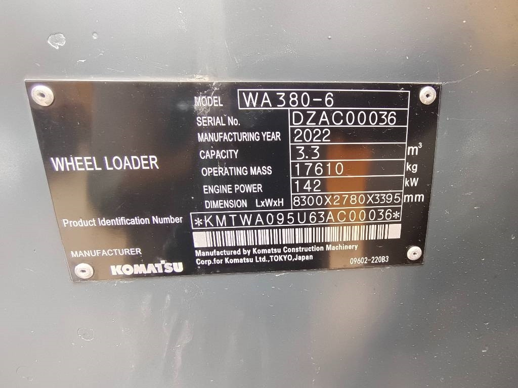 Komatsu WA 380 - Escavadeira de rodas: foto 4 Komatsu WA 380 - Escavadeira de rodas: foto 4