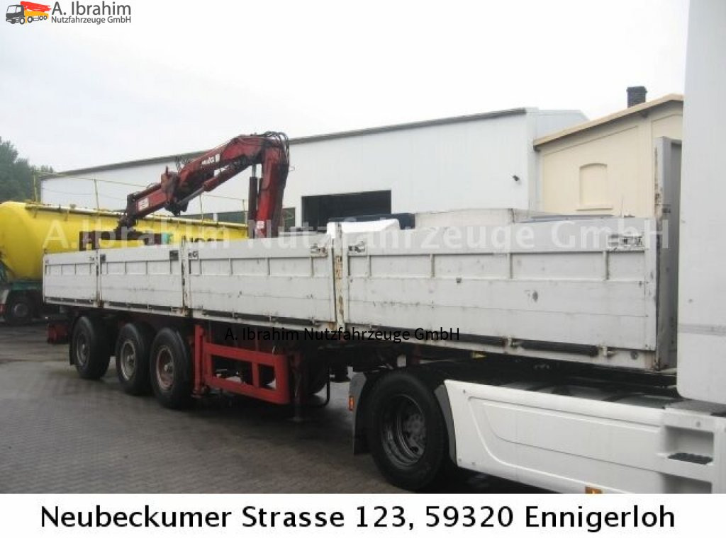 Ackermann PS24/12.5E PS 24 12,5 E mit MKG 150 - Semi-reboque plataforma/ Caixa aberta: foto 1 Ackermann PS24/12.5E PS 24 12,5 E mit MKG 150 - Semi-reboque plataforma/ Caixa aberta: foto 1