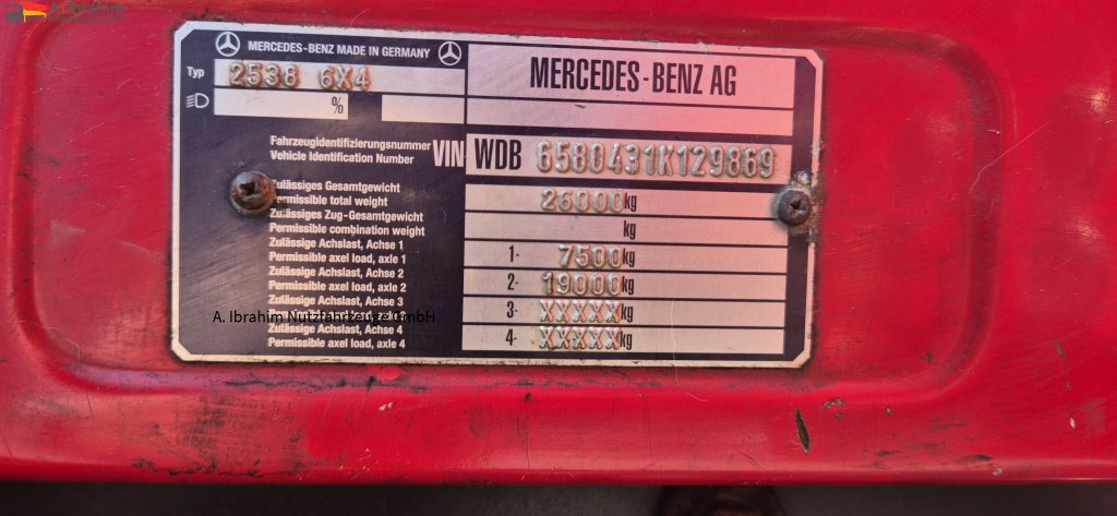 Mercedes-Benz DB 2538 AK 6x4 Meiller Getriebe überholt - Caminhão polibenne: foto 4 Mercedes-Benz DB 2538 AK 6x4 Meiller Getriebe überholt - Caminhão polibenne: foto 4