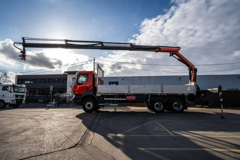 Camião de caixa aberta/ Plataforma, Caminhão grua Renault KERAX 380 DXI-6X4+PK 18 T/M-4xHYDR.: foto 6