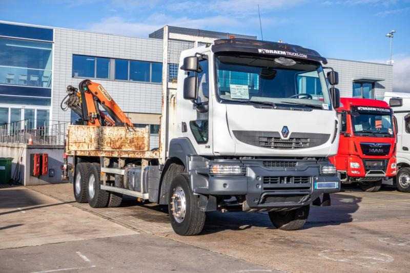 Camião de caixa aberta/ Plataforma, Caminhão grua Renault KERAX 380DXI+E5+PK18TM/3EXT: foto 6