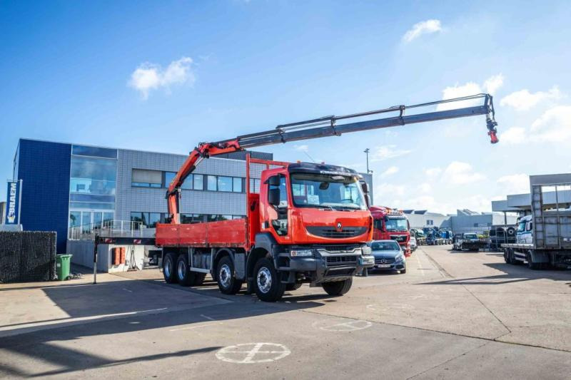 Renault KERAX 380DXI+E5+PK18TM/4EXT - Camião de caixa aberta/ Plataforma, Caminhão grua: foto 2 Renault KERAX 380DXI+E5+PK18TM/4EXT - Camião de caixa aberta/ Plataforma, Caminhão grua: foto 2