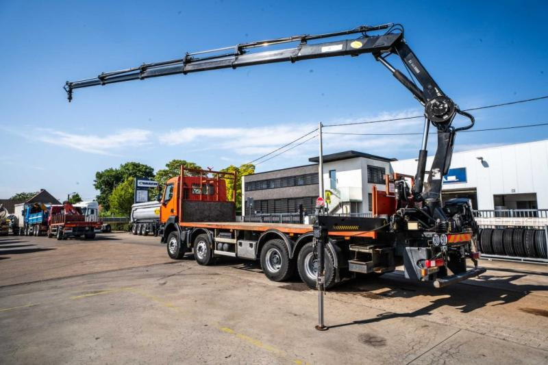 Renault KERAX 430 DXI+ HIAB 16 T/m + 5 EXT - Camião de caixa aberta/ Plataforma, Caminhão grua: foto 3 Renault KERAX 430 DXI+ HIAB 16 T/m + 5 EXT - Camião de caixa aberta/ Plataforma, Caminhão grua: foto 3