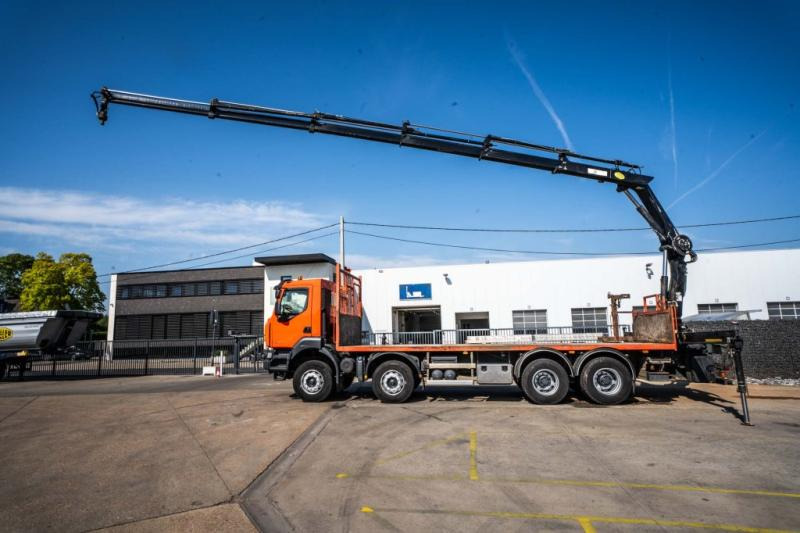 Renault KERAX 430 DXI+ HIAB 16 T/m + 5 EXT - Camião de caixa aberta/ Plataforma, Caminhão grua: foto 2 Renault KERAX 430 DXI+ HIAB 16 T/m + 5 EXT - Camião de caixa aberta/ Plataforma, Caminhão grua: foto 2