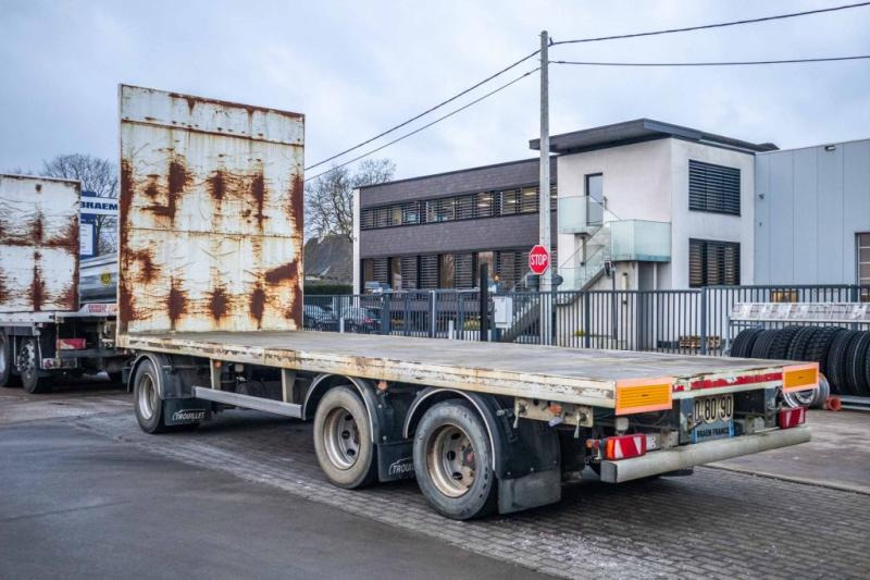 Trouillet PLATEAU + 3 ASSEN DOLLY - Reboque plataforma/ Caixa aberta: foto 4 Trouillet PLATEAU + 3 ASSEN DOLLY - Reboque plataforma/ Caixa aberta: foto 4