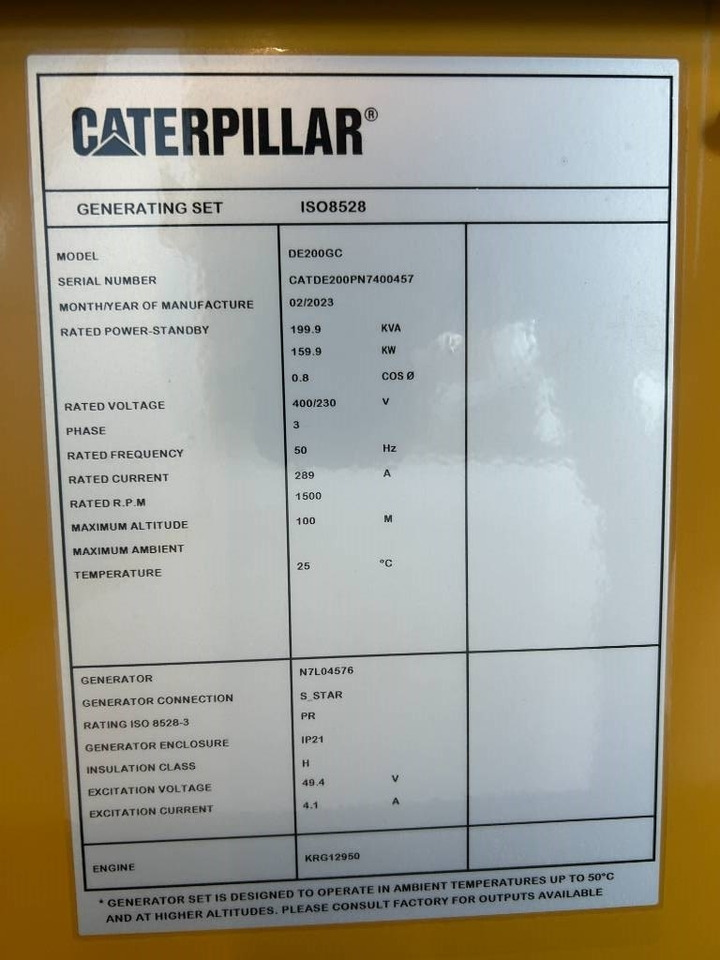 CAT DE200GC - 200 kVA Stand-by Generator - DPX-18211 - Gerador elétrico: foto 5 CAT DE200GC - 200 kVA Stand-by Generator - DPX-18211 - Gerador elétrico: foto 5