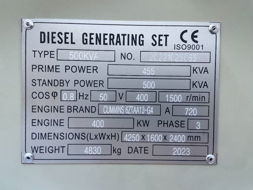 Cummins 6ZTAA13-G4 - 500 kVA Generator - DPX-19845 - Gerador elétrico: foto 4 Cummins 6ZTAA13-G4 - 500 kVA Generator - DPX-19845 - Gerador elétrico: foto 4