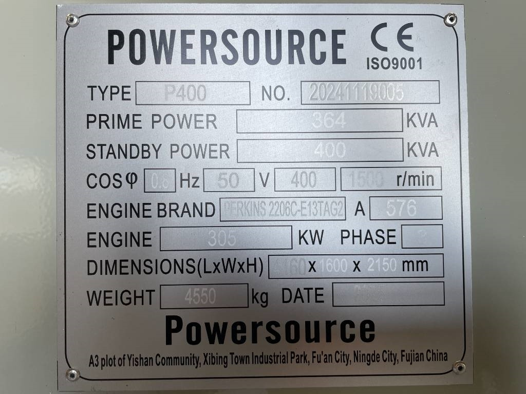 Perkins 2206C-E13TAG2 - 400 kVA Generator - DPX-19812 - Gerador elétrico: foto 5 Perkins 2206C-E13TAG2 - 400 kVA Generator - DPX-19812 - Gerador elétrico: foto 5