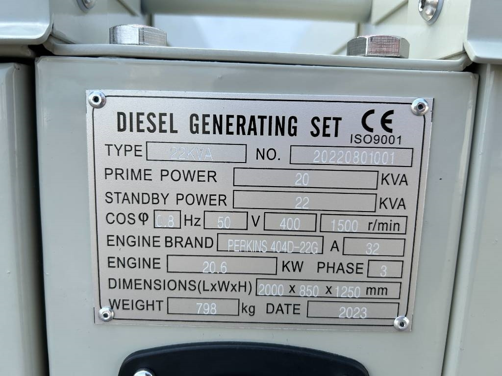 Perkins 404D-22G - 22 kVA Generator - DPX-19801 - Gerador elétrico: foto 4 Perkins 404D-22G - 22 kVA Generator - DPX-19801 - Gerador elétrico: foto 4