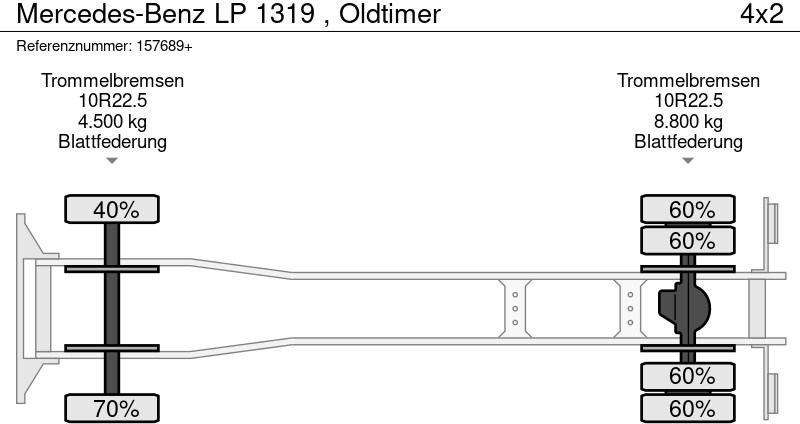 Caminhão polibenne Mercedes-Benz LP 1319 , Oldtimer: foto 19 Caminhão polibenne Mercedes-Benz LP 1319 , Oldtimer: foto 19
