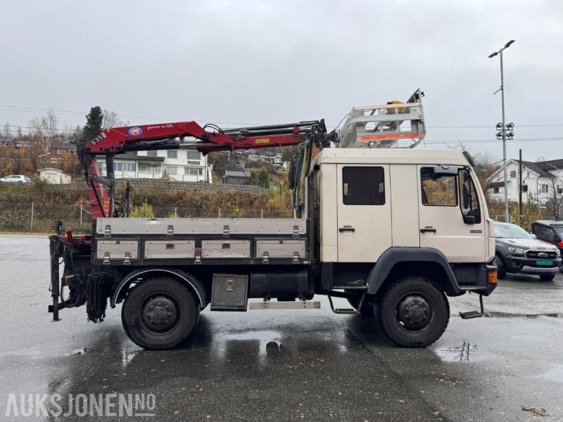 1997 MAN 8.224 LAEC 4x4 linjebil med kran og selvnivellerende mannskapskorg - Caminhão grua: foto 4 1997 MAN 8.224 LAEC 4x4 linjebil med kran og selvnivellerende mannskapskorg - Caminhão grua: foto 4