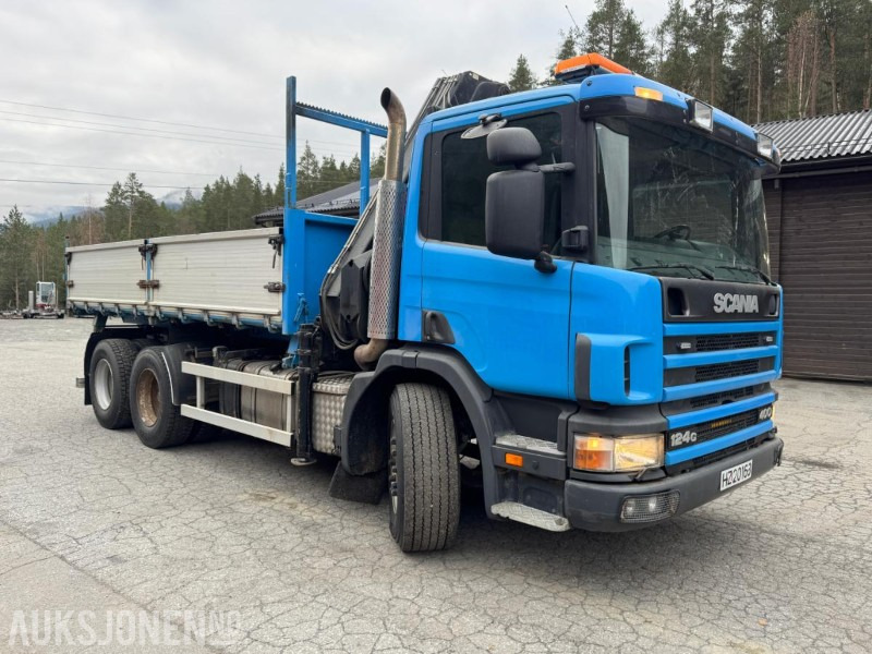 1997 Scania P124 400 kranbil med 3-veis tipp og klype - Caminhão grua: foto 4 1997 Scania P124 400 kranbil med 3-veis tipp og klype - Caminhão grua: foto 4