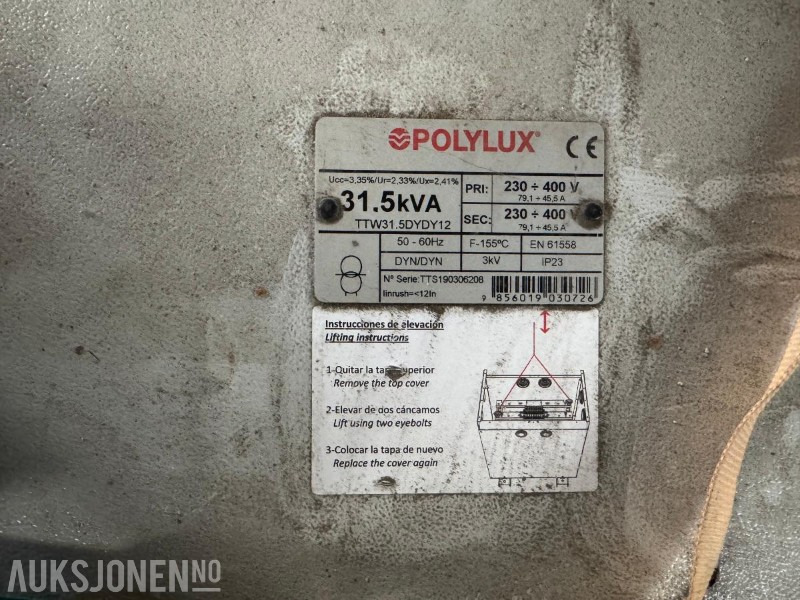 2 stk trafoer - Equipamento de construção: foto 2 2 stk trafoer - Equipamento de construção: foto 2