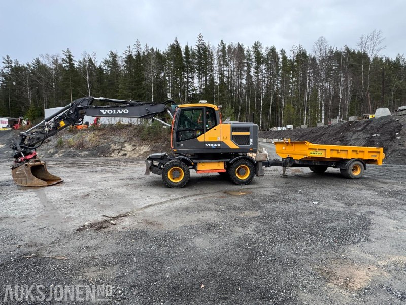 2016 Volvo EW160E hjulgraver med henger / rototilt / skuffe - Escavadeira: foto 2 2016 Volvo EW160E hjulgraver med henger / rototilt / skuffe - Escavadeira: foto 2