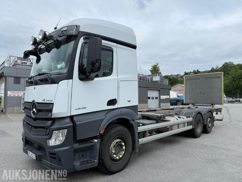 Caminhão transportador de contêineres/ Caixa móvel 2017 Mercedes-Benz ACTROS 2548 containerbil, Zepro baklem, automat, 476hk, ryggekamera, multiratt: foto 1
