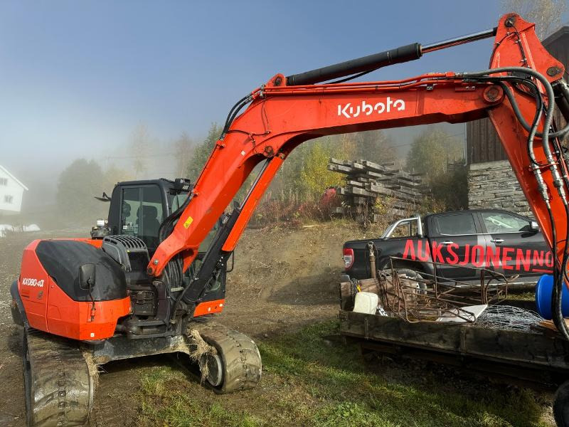 2018 Kubota KX080-4 ROTOTILT, 2 SKUFFER, SENTRALSMØRING - Escavadeira: foto 3 2018 Kubota KX080-4 ROTOTILT, 2 SKUFFER, SENTRALSMØRING - Escavadeira: foto 3