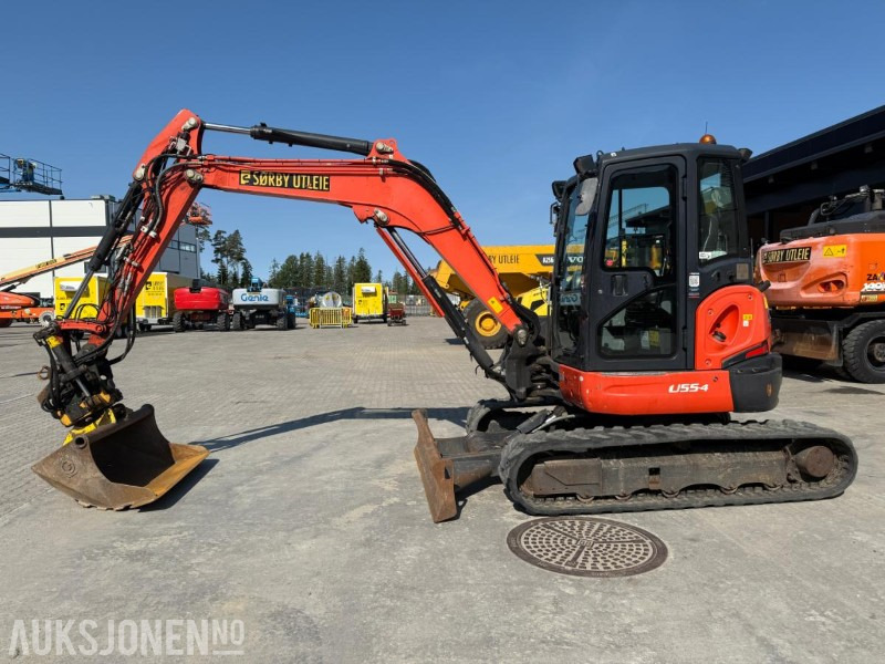 2018 Kubota U55-4 BELTEGRAVER ENGCON ROTOTILT 2 SKUFFER SERVICEHISTORIKK SENTRALSMØRING - Escavadeira: foto 3 2018 Kubota U55-4 BELTEGRAVER ENGCON ROTOTILT 2 SKUFFER SERVICEHISTORIKK SENTRALSMØRING - Escavadeira: foto 3