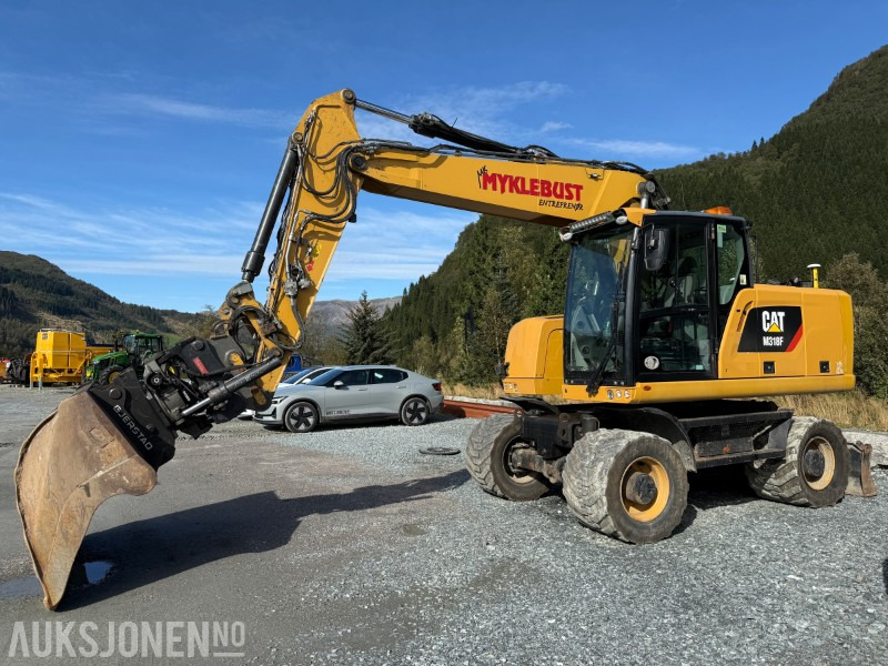 2018 Velholdt Cat M318F Hjulgraver med OilQuick Rototilt R6, 9577 timer - Escavadeira: foto 1 2018 Velholdt Cat M318F Hjulgraver med OilQuick Rototilt R6, 9577 timer - Escavadeira: foto 1