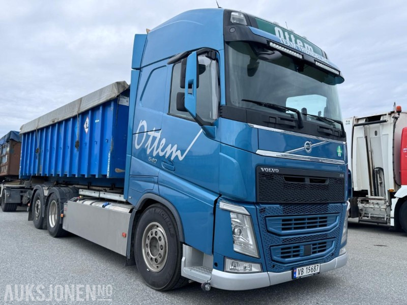 2019 Volvo FH 540 - Krokbil - Fjernstyrt Palfinger krokløftpåbygg med knekk på tårn - Nylig EU godkjent - Caminhão polibenne: foto 3 2019 Volvo FH 540 - Krokbil - Fjernstyrt Palfinger krokløftpåbygg med knekk på tårn - Nylig EU godkjent - Caminhão polibenne: foto 3