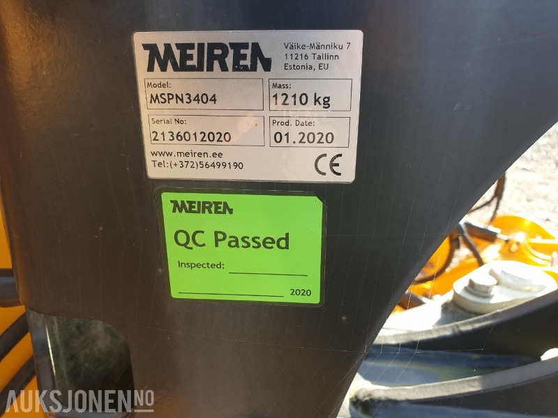 2020 Meiren MSPN 3404 Plog / Skjær - Total bredde 3810mm - Equipamento de construção: foto 4 2020 Meiren MSPN 3404 Plog / Skjær - Total bredde 3810mm - Equipamento de construção: foto 4