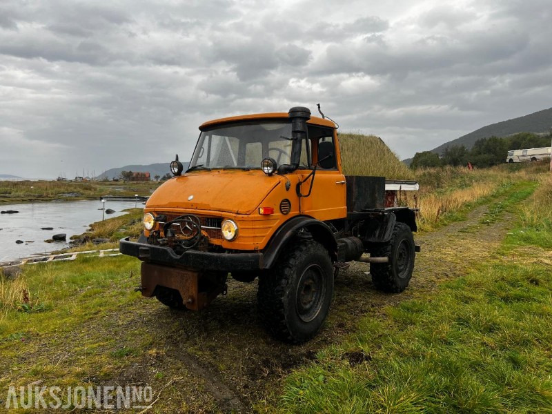 Caminhão 1976 Mercedes-Benz UNIMOG 406 PTO BRØYTEPLATE: foto 14