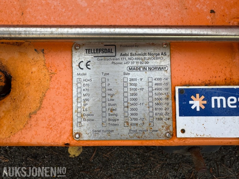 2018 Tellefsdal HD45 3700 Høytkastene Diagonalplog - Caminhão: foto 5 2018 Tellefsdal HD45 3700 Høytkastene Diagonalplog - Caminhão: foto 5
