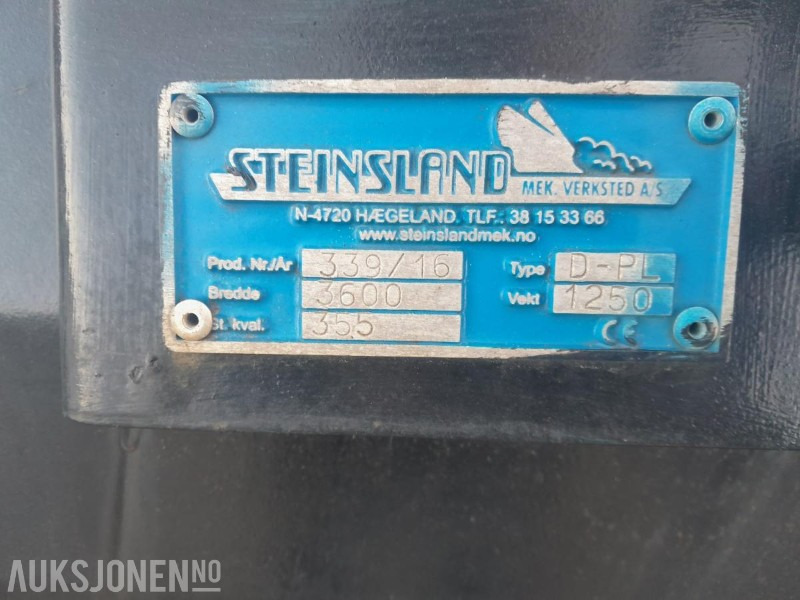 2016 Steinsland D-PL 3600 PLOG - Máquina agrícola: foto 4 2016 Steinsland D-PL 3600 PLOG - Máquina agrícola: foto 4