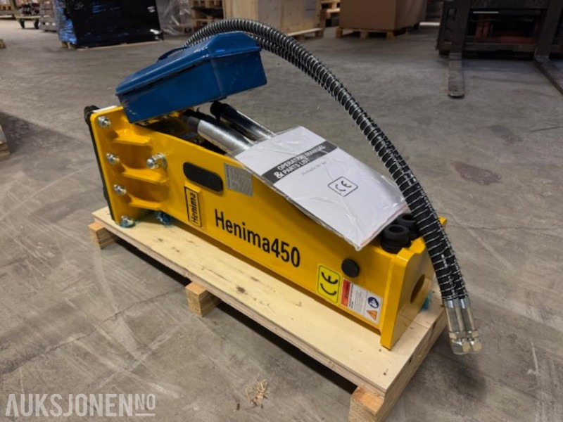 NY HENIMA 450 PIGGHAMMER TIL 1,2-3 TONNS GRAVEMASKIN S30 M/GARANTI - Martelo hidráulico de Máquina de construção: foto 4 NY HENIMA 450 PIGGHAMMER TIL 1,2-3 TONNS GRAVEMASKIN S30 M/GARANTI - Martelo hidráulico de Máquina de construção: foto 4