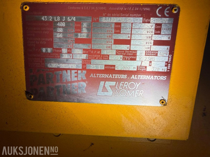 SDMO 80 kVa aggregat - Equipamento de construção: foto 5 SDMO 80 kVa aggregat - Equipamento de construção: foto 5