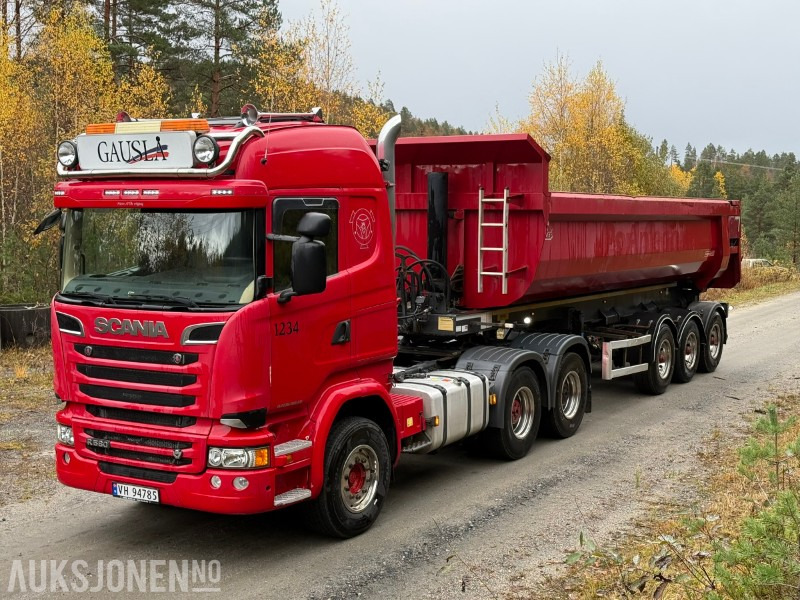 2018 Scania R580-V8-6x4-EURO6-260.000km-Tippsemi m/ Langendorf tralle - Tractor: foto 1 2018 Scania R580-V8-6x4-EURO6-260.000km-Tippsemi m/ Langendorf tralle - Tractor: foto 1