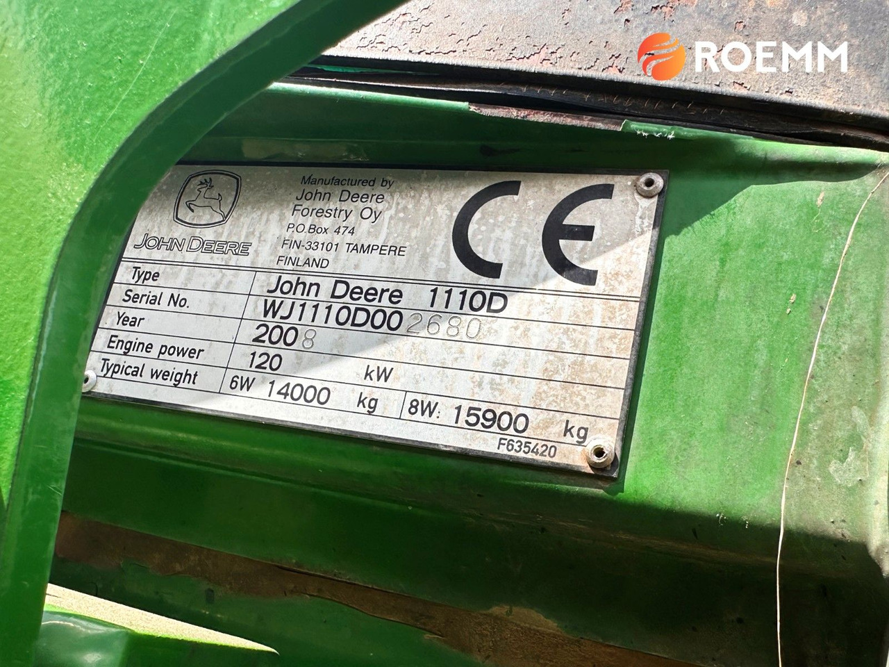 Forwarder John Deere 1110 D*KRAN CF572 10 Meter: foto 19