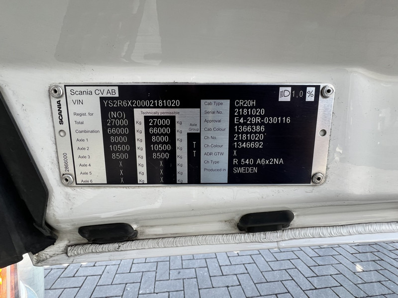 Tractor Scania R540 6x2 NGS 6x2 Trekker Full Spoiler / Retarder, 3.15 /  Leather, LED: foto 17