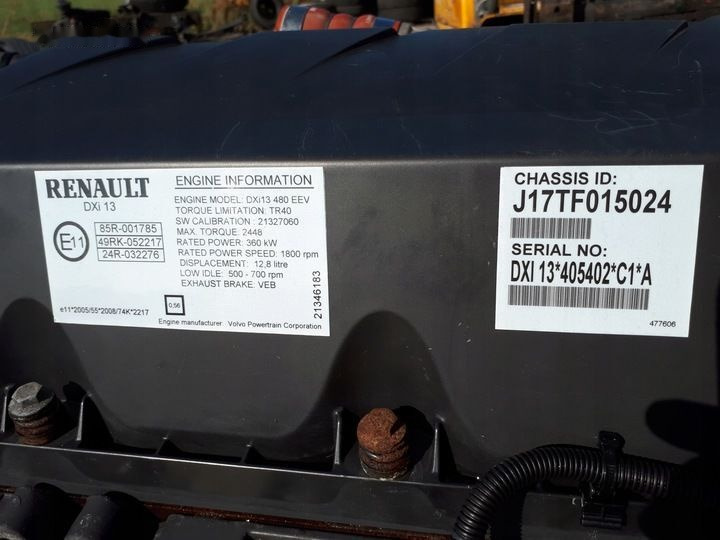 Renault DXI13 480 EURO 5 EEV truck - Motor de Caminhão: foto 2 Renault DXI13 480 EURO 5 EEV truck - Motor de Caminhão: foto 2