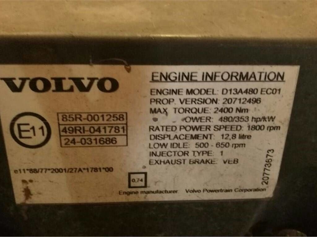 Volvo D13A 480 Volvo FH13 - Motor de Caminhão: foto 5 Volvo D13A 480 Volvo FH13 - Motor de Caminhão: foto 5