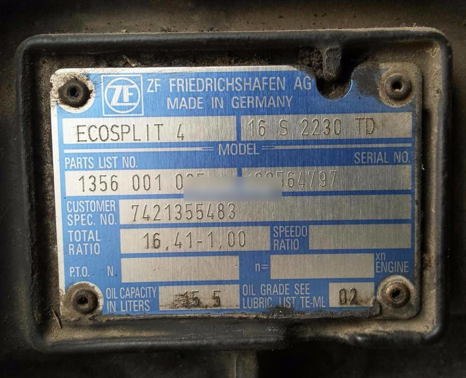 ZF 16S2230 TD Renault Premium - Caixa de câmbio de Caminhão: foto 3 ZF 16S2230 TD Renault Premium - Caixa de câmbio de Caminhão: foto 3