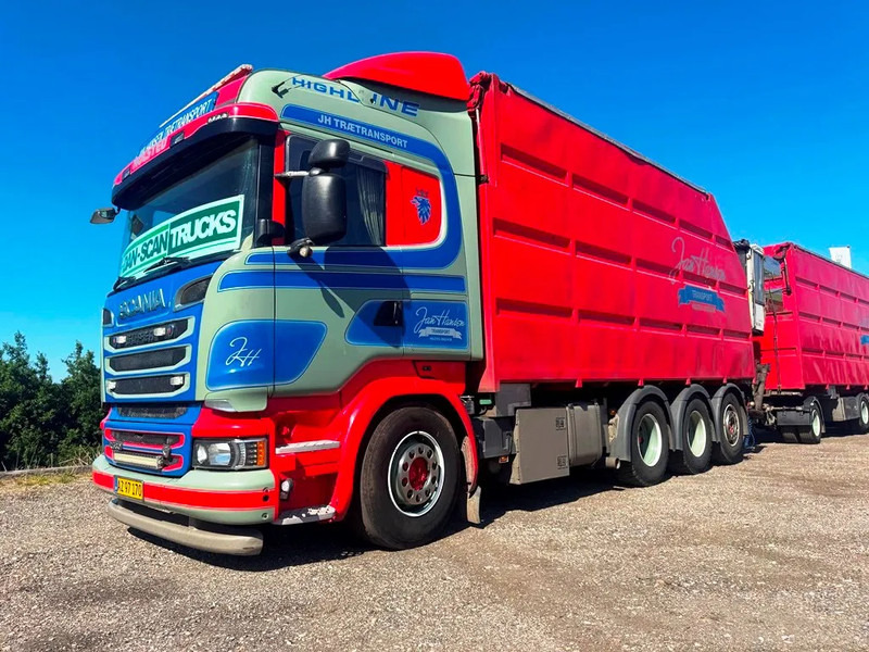 Scania R580 V8 Inkl Palfinger Epsilon Crane. 3 way tipper. Air/ Air suspension. inkl Trailer - Caminhão basculante: foto 4 Scania R580 V8 Inkl Palfinger Epsilon Crane. 3 way tipper. Air/ Air suspension. inkl Trailer - Caminhão basculante: foto 4