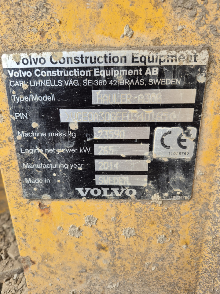 Locação de VOLVO A30G VOLVO A30G: foto 17