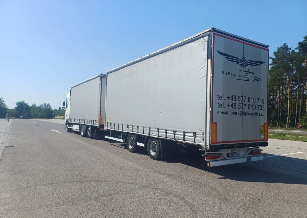DAF XF 480 SUPER SPACE CAB / ZESTAW TANDEM PRZEJAZDOWY 120 M3 / SSC / ACC /EURO 6 - Caminhão com lona: foto 3 DAF XF 480 SUPER SPACE CAB / ZESTAW TANDEM PRZEJAZDOWY 120 M3 / SSC / ACC /EURO 6 - Caminhão com lona: foto 3