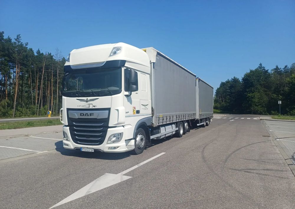DAF XF 480 SUPER SPACE CAB / ZESTAW TANDEM PRZEJAZDOWY 120 M3 / SSC / ACC /EURO 6 - Caminhão com lona: foto 5 DAF XF 480 SUPER SPACE CAB / ZESTAW TANDEM PRZEJAZDOWY 120 M3 / SSC / ACC /EURO 6 - Caminhão com lona: foto 5