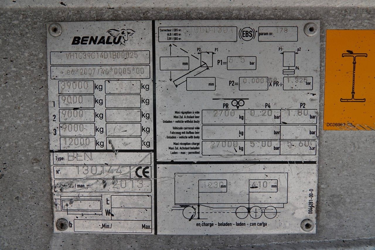 Semireboque basculante Benalu WYWROTKA / 28 m3 / ALUMINIOWA / OŚ PODNOSZONA /: foto 19
