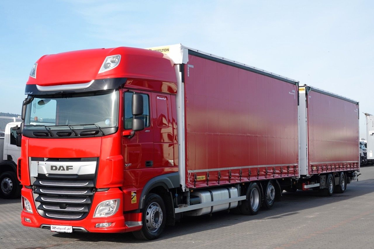 DAF XF 480 / ZESTAW TANDEM / 120 M3 / PRZEJAZDOWY / - Caminhão com lona: foto 2 DAF XF 480 / ZESTAW TANDEM / 120 M3 / PRZEJAZDOWY / - Caminhão com lona: foto 2