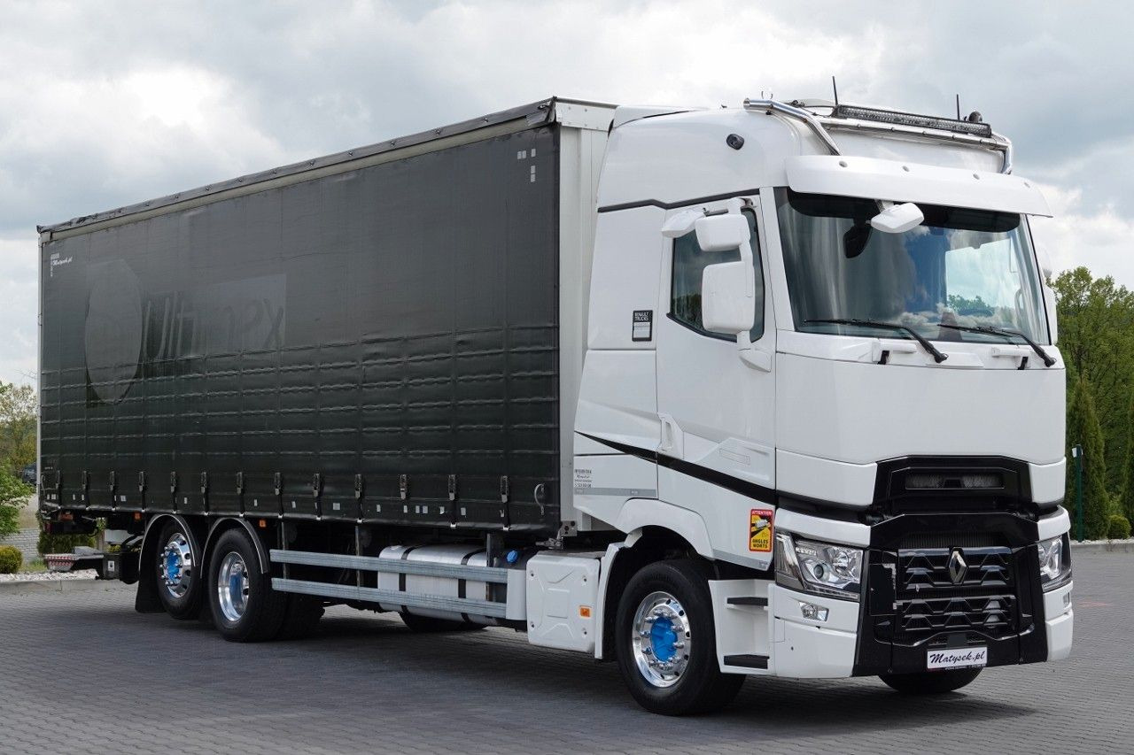 Renault T 440 / 6X2 / SOLÓWKA / FIRANKA 9.5 M / I-PARK C - Caminhão com lona: foto 1 Renault T 440 / 6X2 / SOLÓWKA / FIRANKA 9.5 M / I-PARK C - Caminhão com lona: foto 1