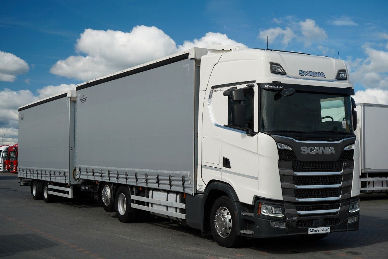 Scania S 450 / ZESTAW TANDEM / 120 M3 / I-PARK COOL Scania S 450 / ZESTAW TANDEM / 120 M3 / PO KONTRAKCIE S - Caminhão com lona: foto 1 Scania S 450 / ZESTAW TANDEM / 120 M3 / I-PARK COOL Scania S 450 / ZESTAW TANDEM / 120 M3 / PO KONTRAKCIE S - Caminhão com lona: foto 1