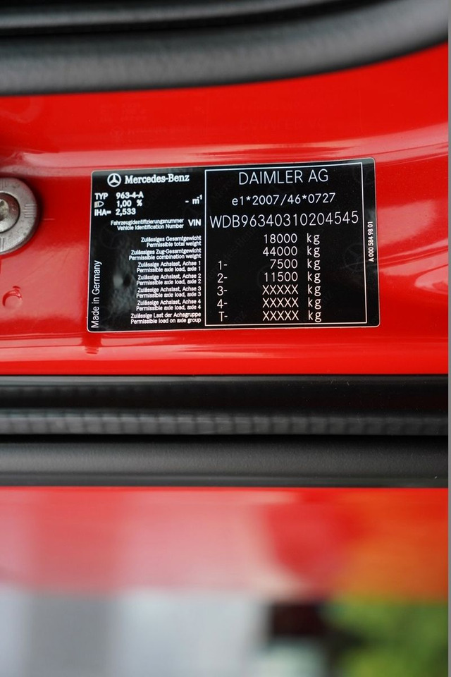 Tractor Mercedes-Benz ACTROS 1845 / HYDRAULIKA / NISKA KABINA / EURO: foto 17